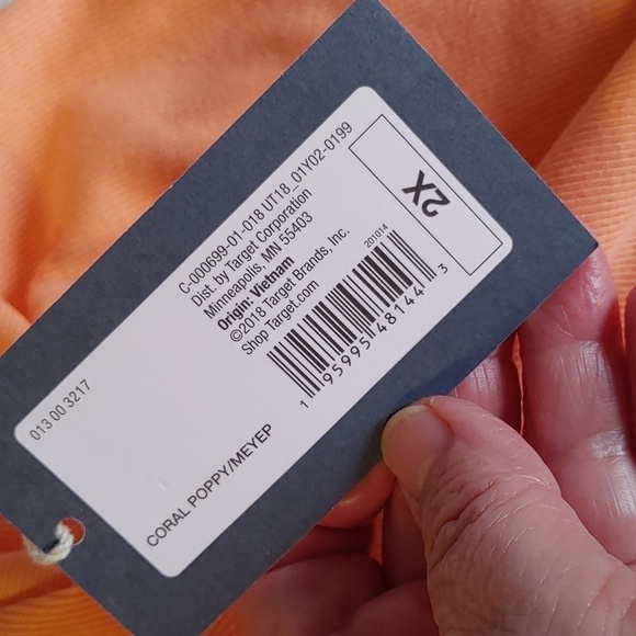 NWT Universal Threads Ribbed Coral Poppy Tank Top Size 2X - Picture 4 of 5